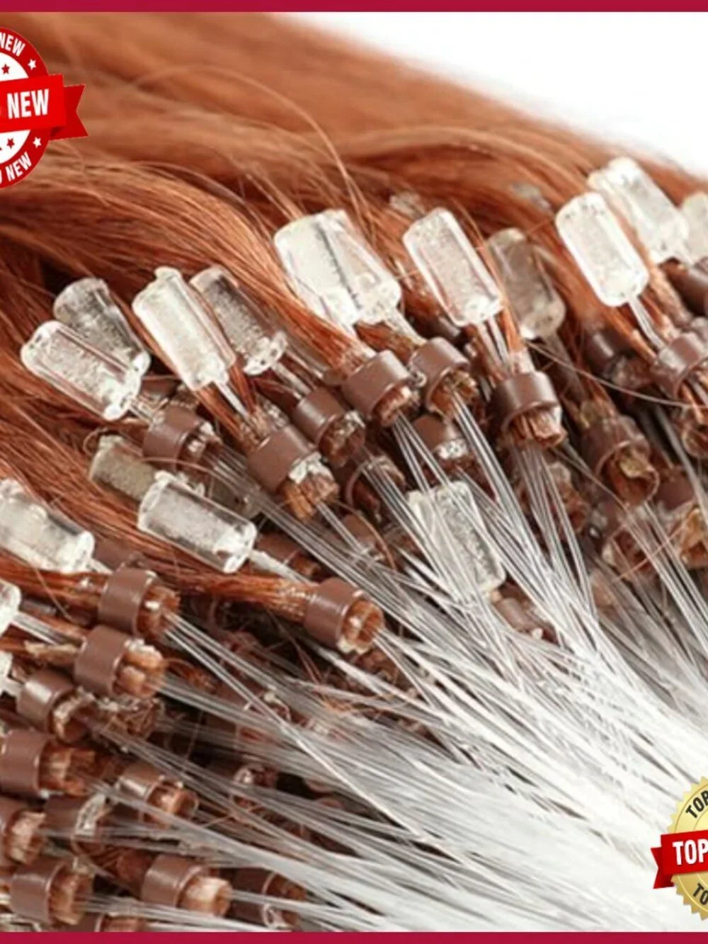 24 Inch Human Hair Micro Loop Extensions 50 Strands Brazilian Remy